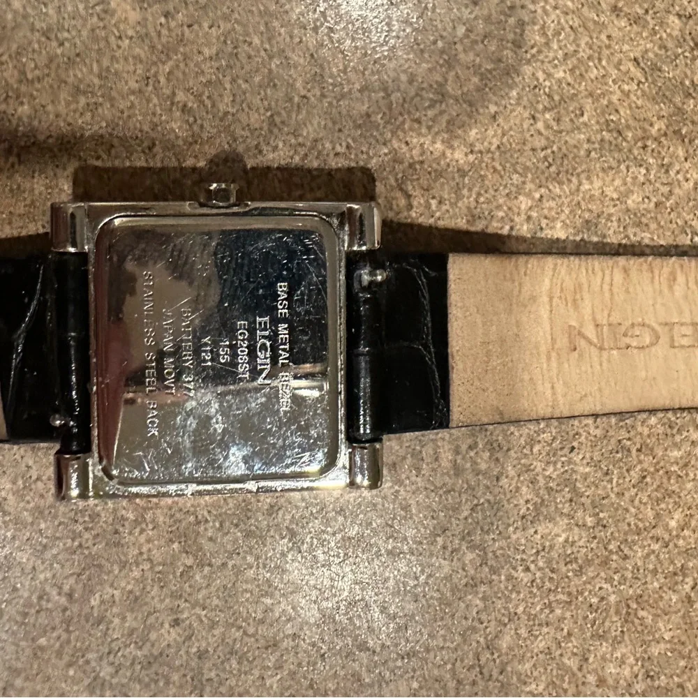Elgin watch with mother of pearl face